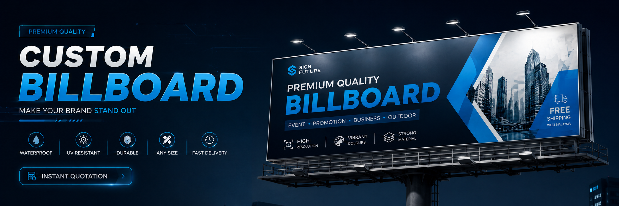 Custom billboard and backdrop premium quality