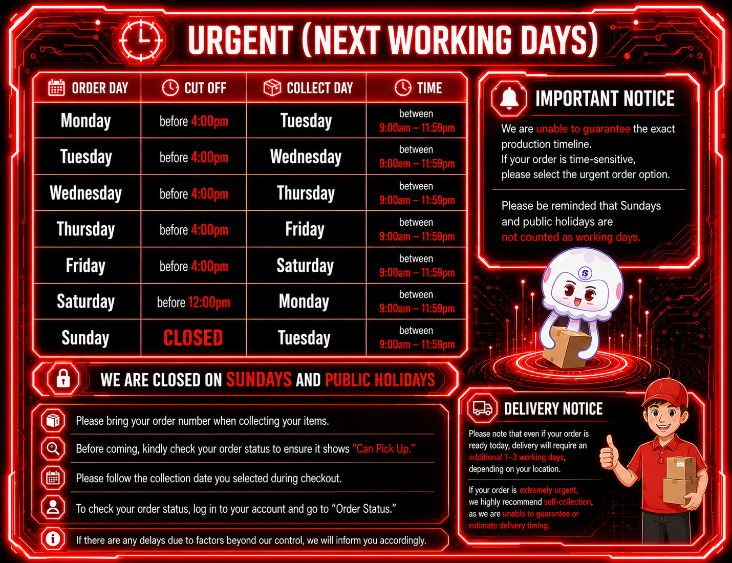 Next Working Days