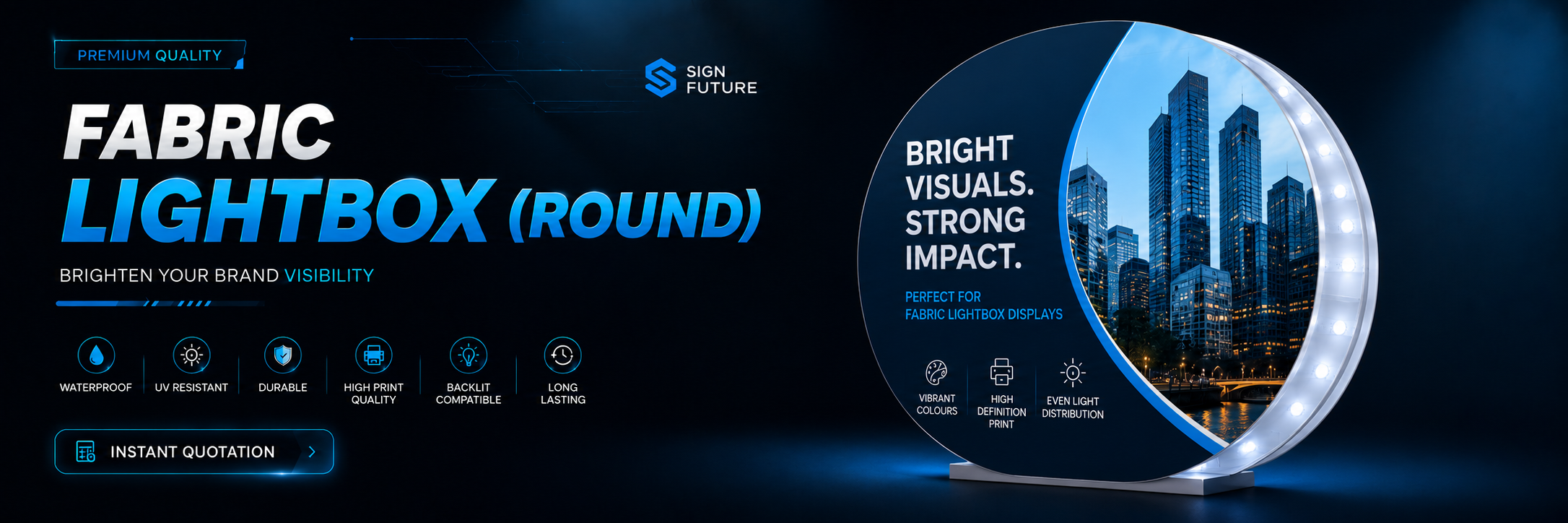 Custom fabric lightbox sign premium quality