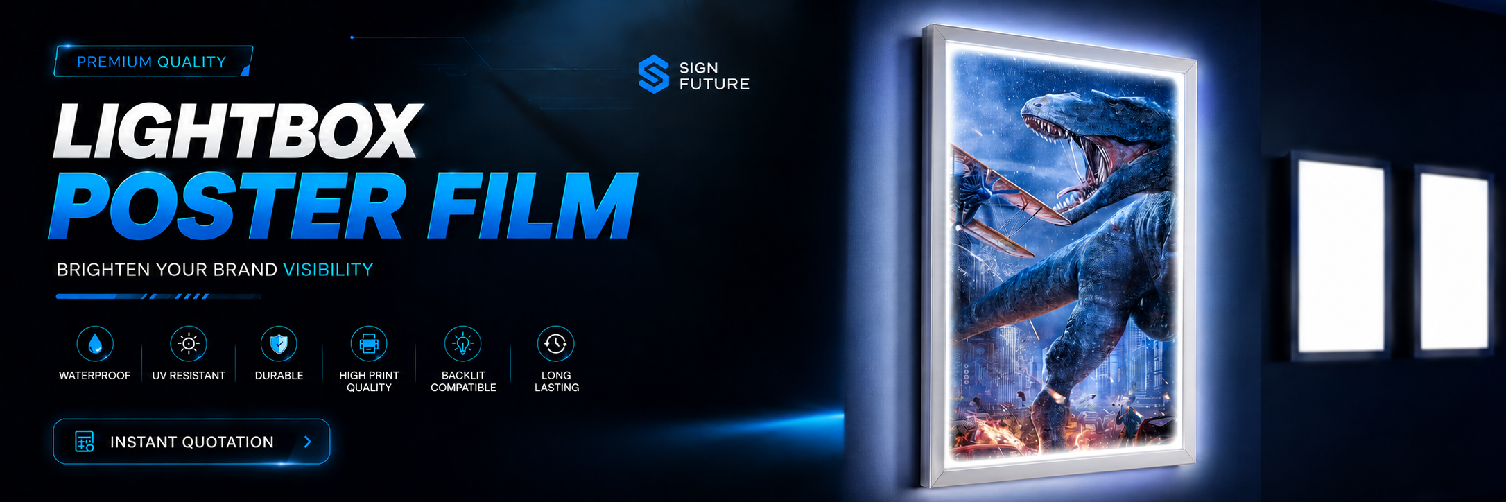 Custom lightbox poster film premium quality