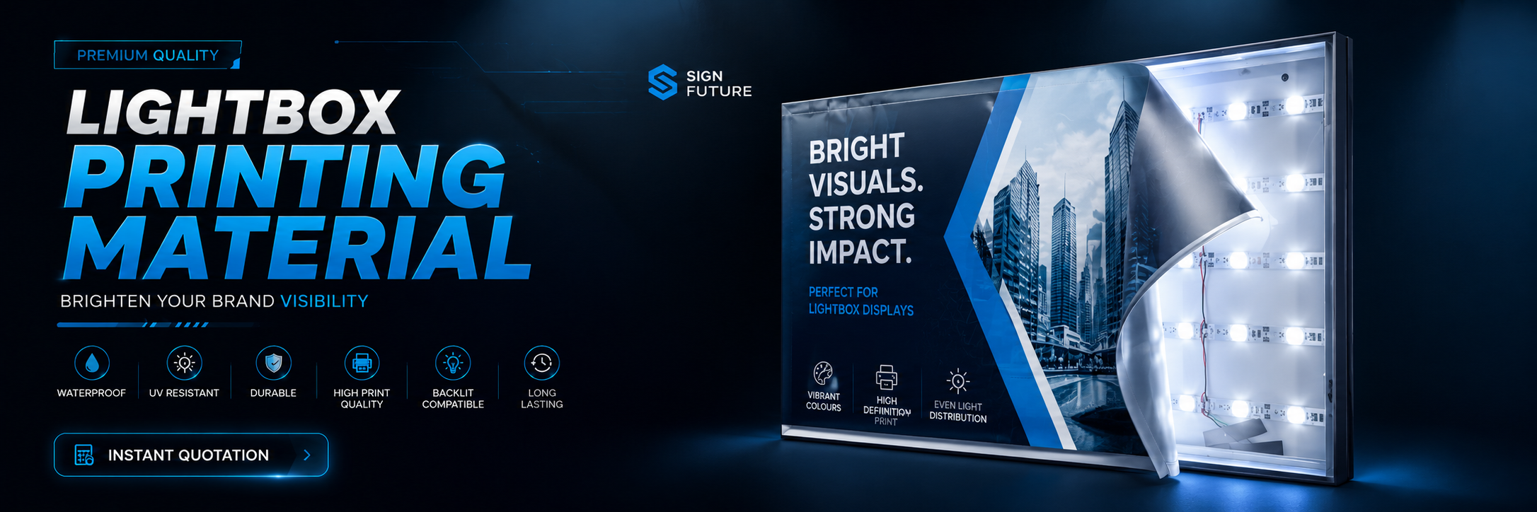 Custom lightbox printing material premium quality