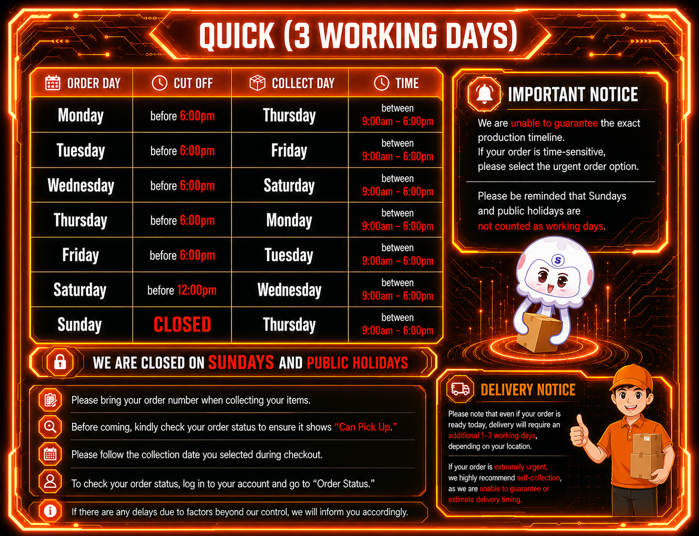 3 Working Days