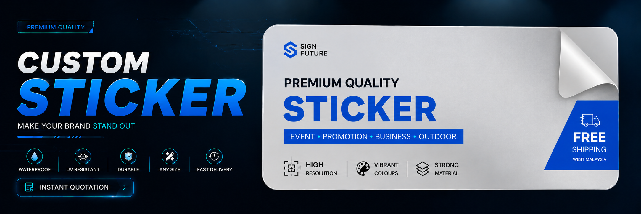Custom sticker premium quality